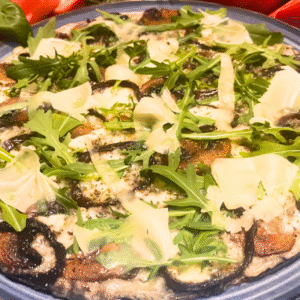 black truffle blue cheese pizza
