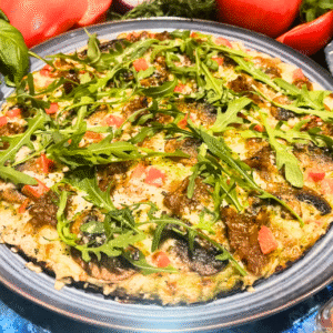 pesto parmesan pizza