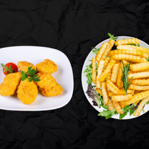 chicken nuggets with french fries